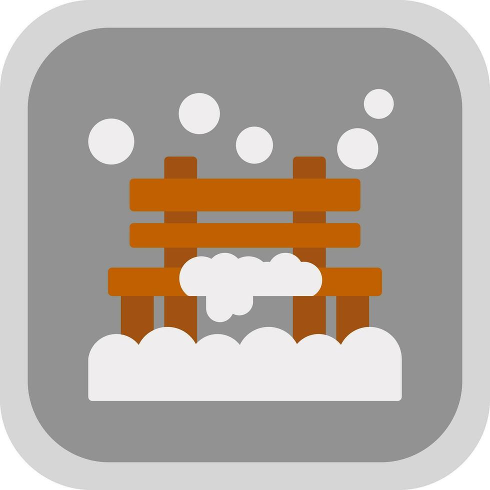 Snow-covered bench Vector Icon Design