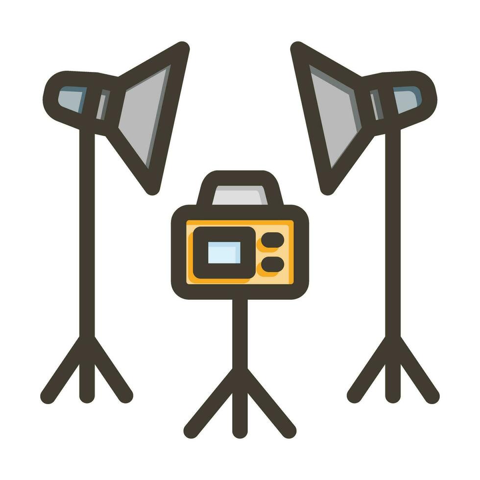 Studio Thick Line Filled Colors For Personal And Commercial Use. vector