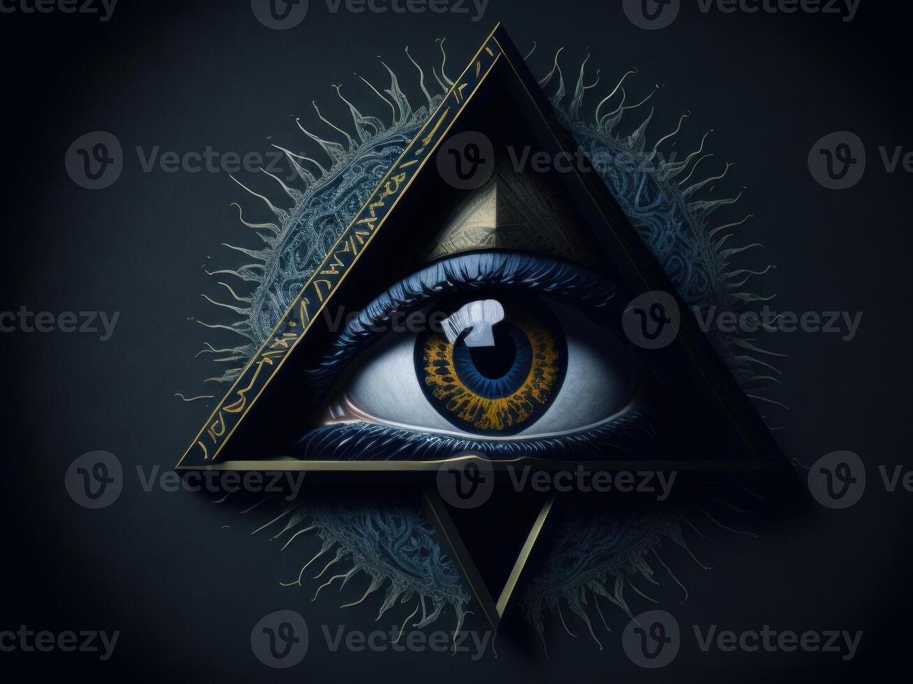 All Seeing Eye in triangle, photo