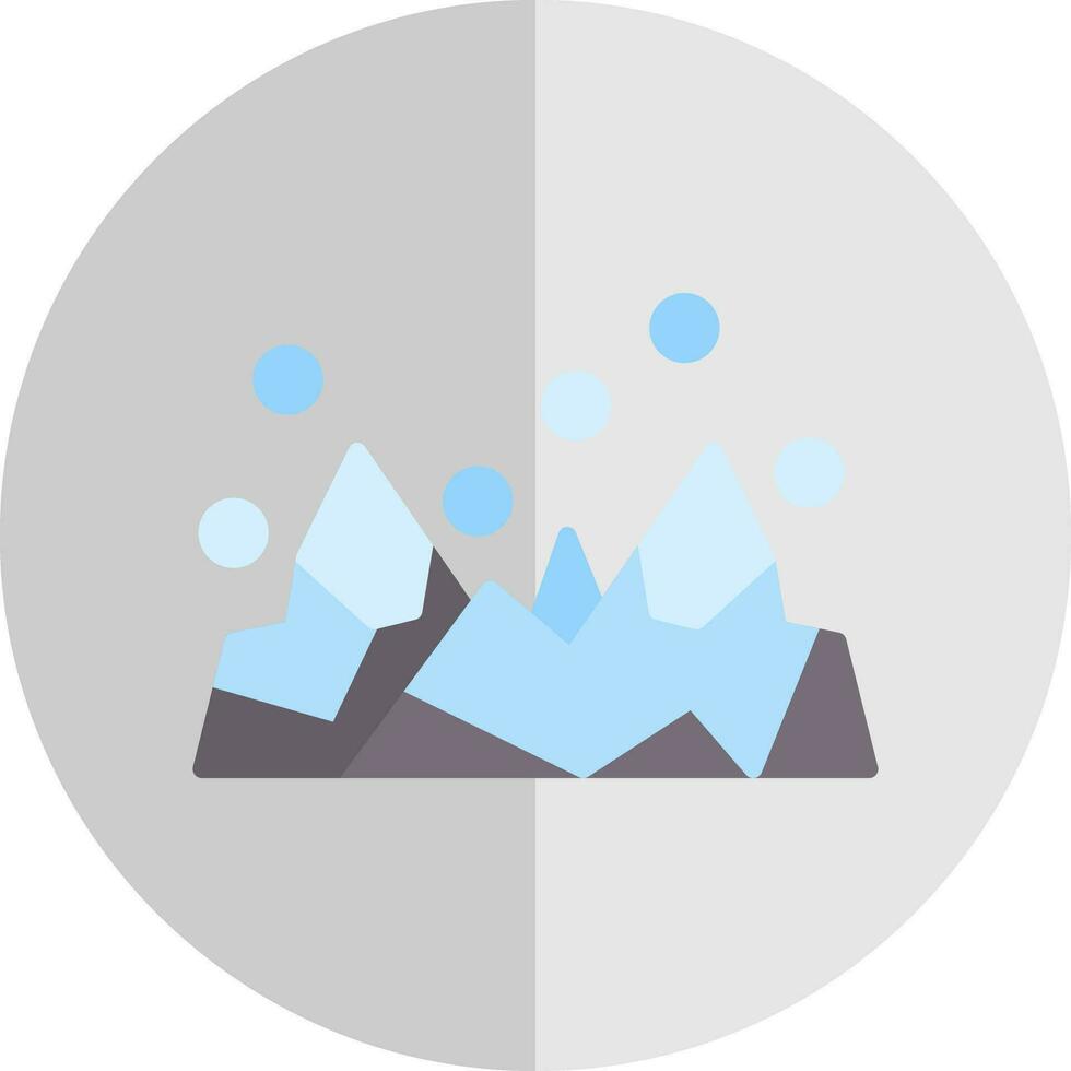 Snow-covered mountain Vector Icon Design