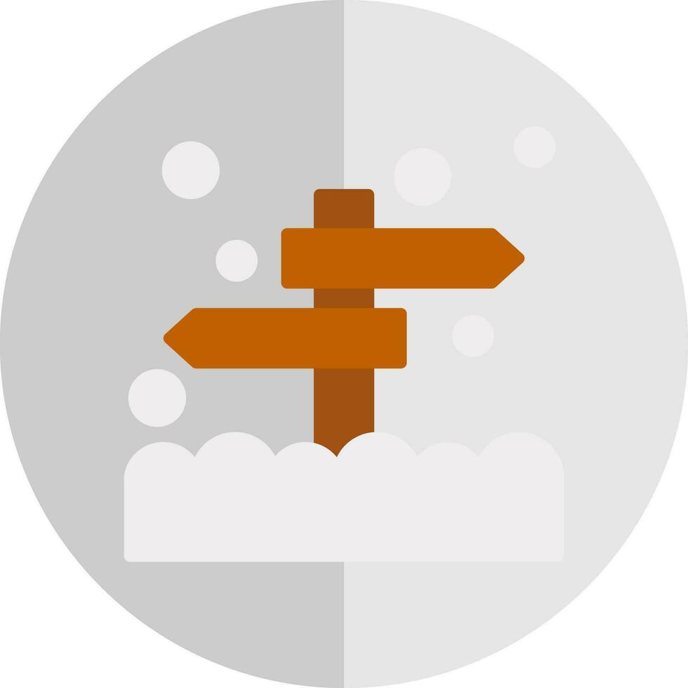 Snow-dusted signpost Vector Icon Design