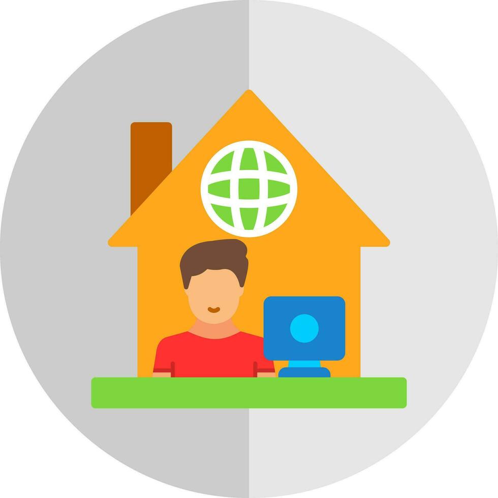 Work From Home Vector Icon Design