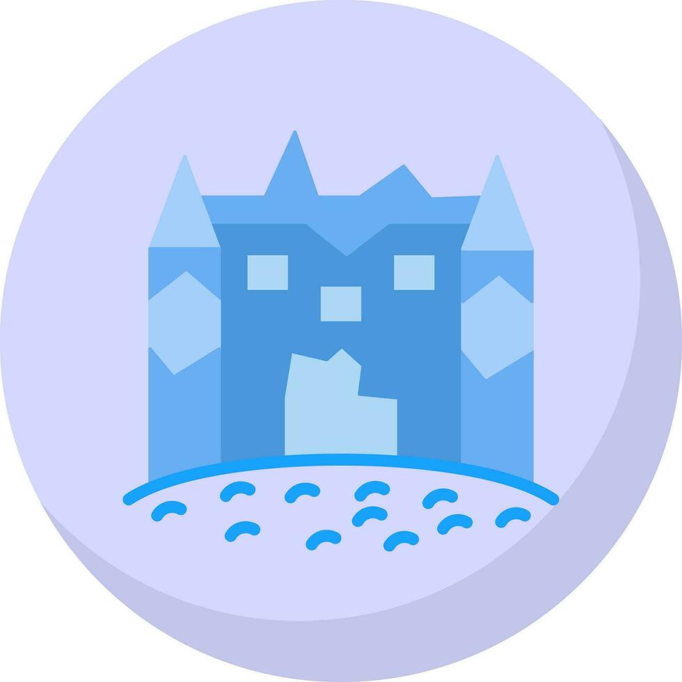 hielo castillo vector icono diseño