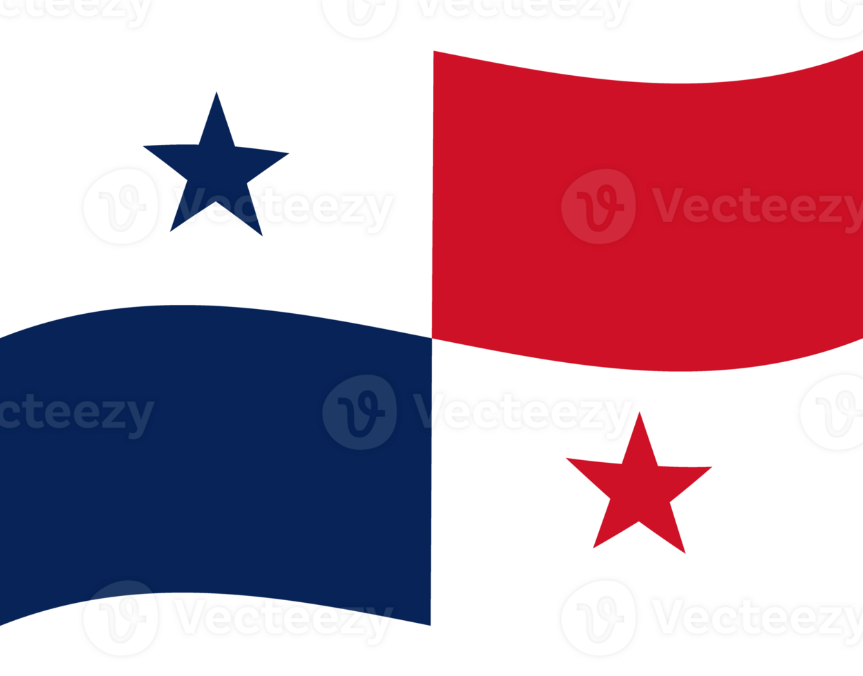 Panamanian flag. Flag of Panama. Panama flag wave png