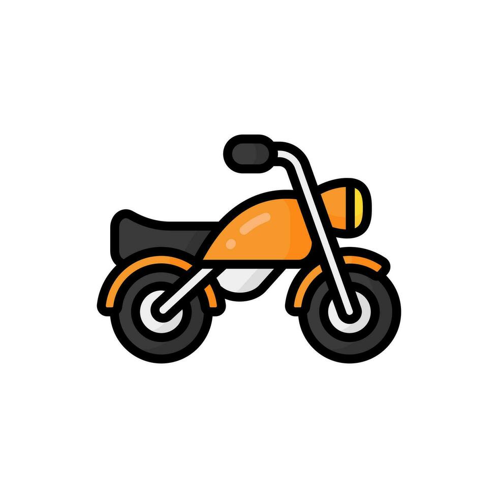 Simple Motorcycle lineal color icon. The icon can be used for websites, print templates, presentation templates, illustrations, etc vector