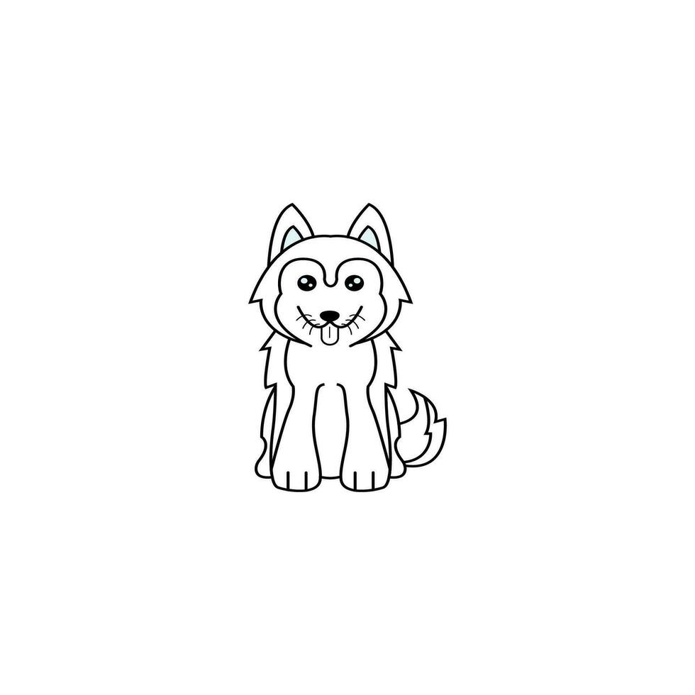 linda perro dibujos animados. vector ilustración
