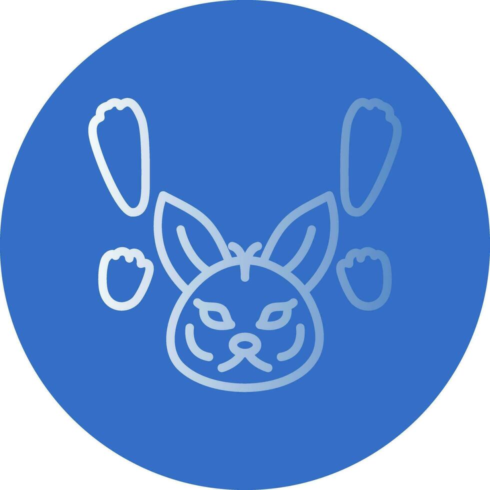 Arctic hare tracks Vector Icon Design