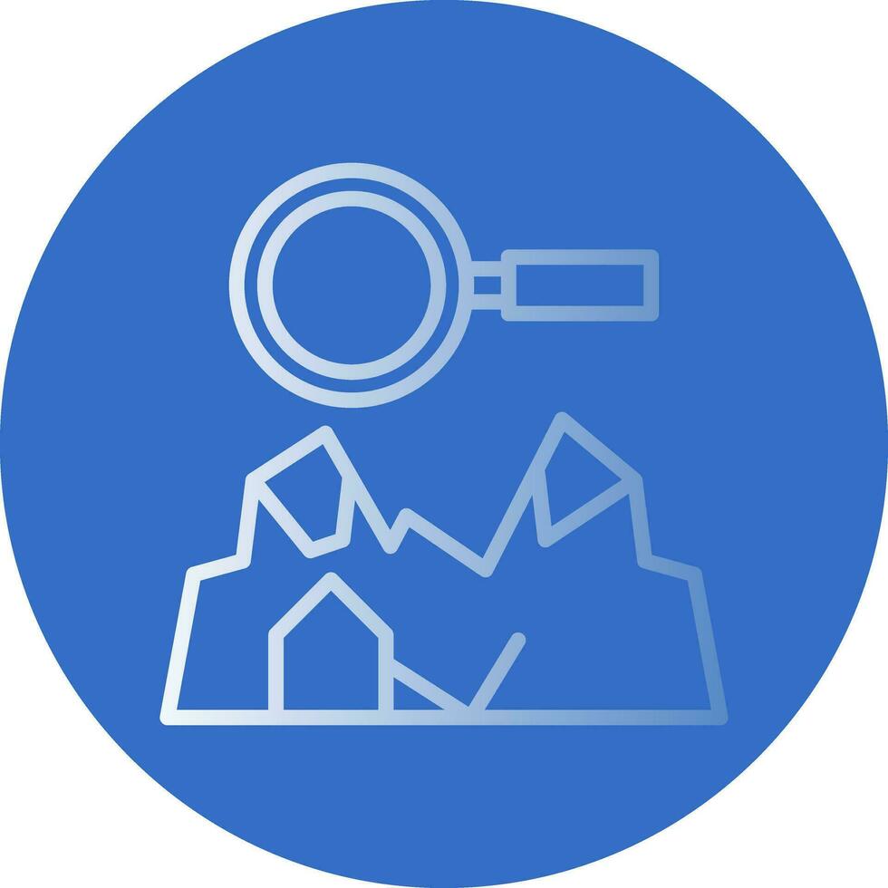 Ice cave exploration Vector Icon Design