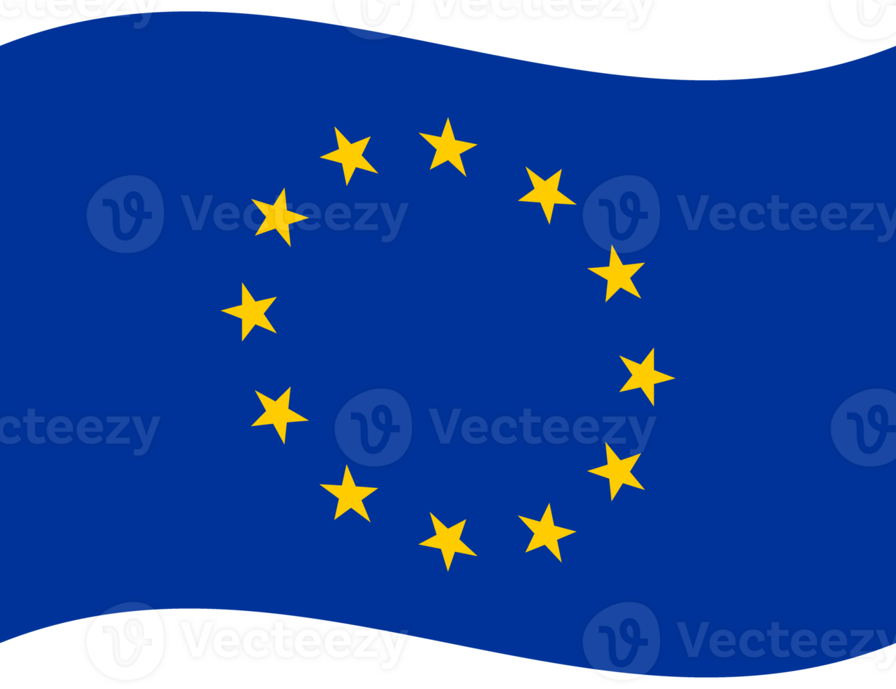 Flag of Europe. European Union. EU flag. European flag wave png