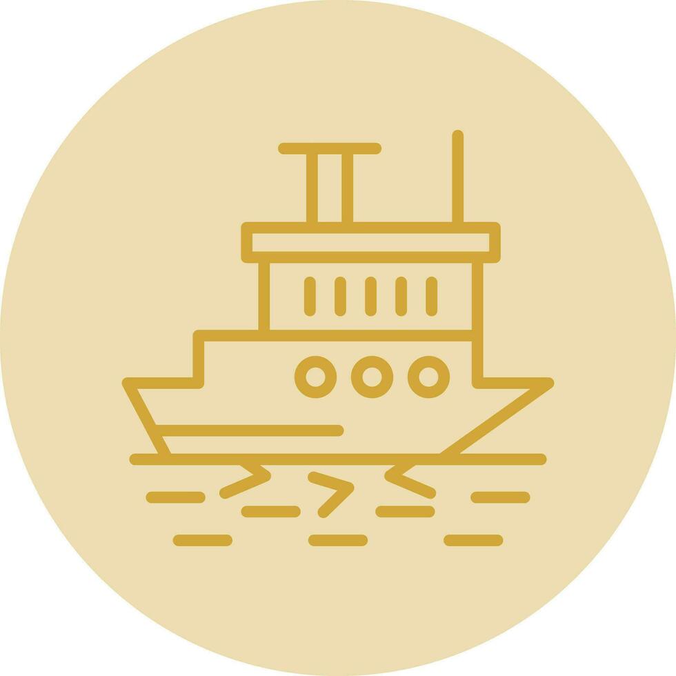 Icebreaker ship in action Vector Icon Design