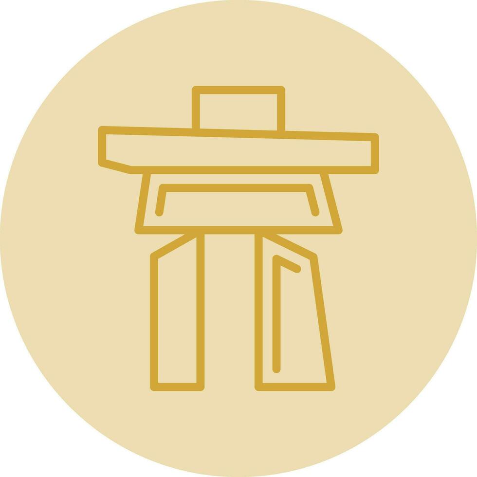 Inukshuk Vector Icon Design