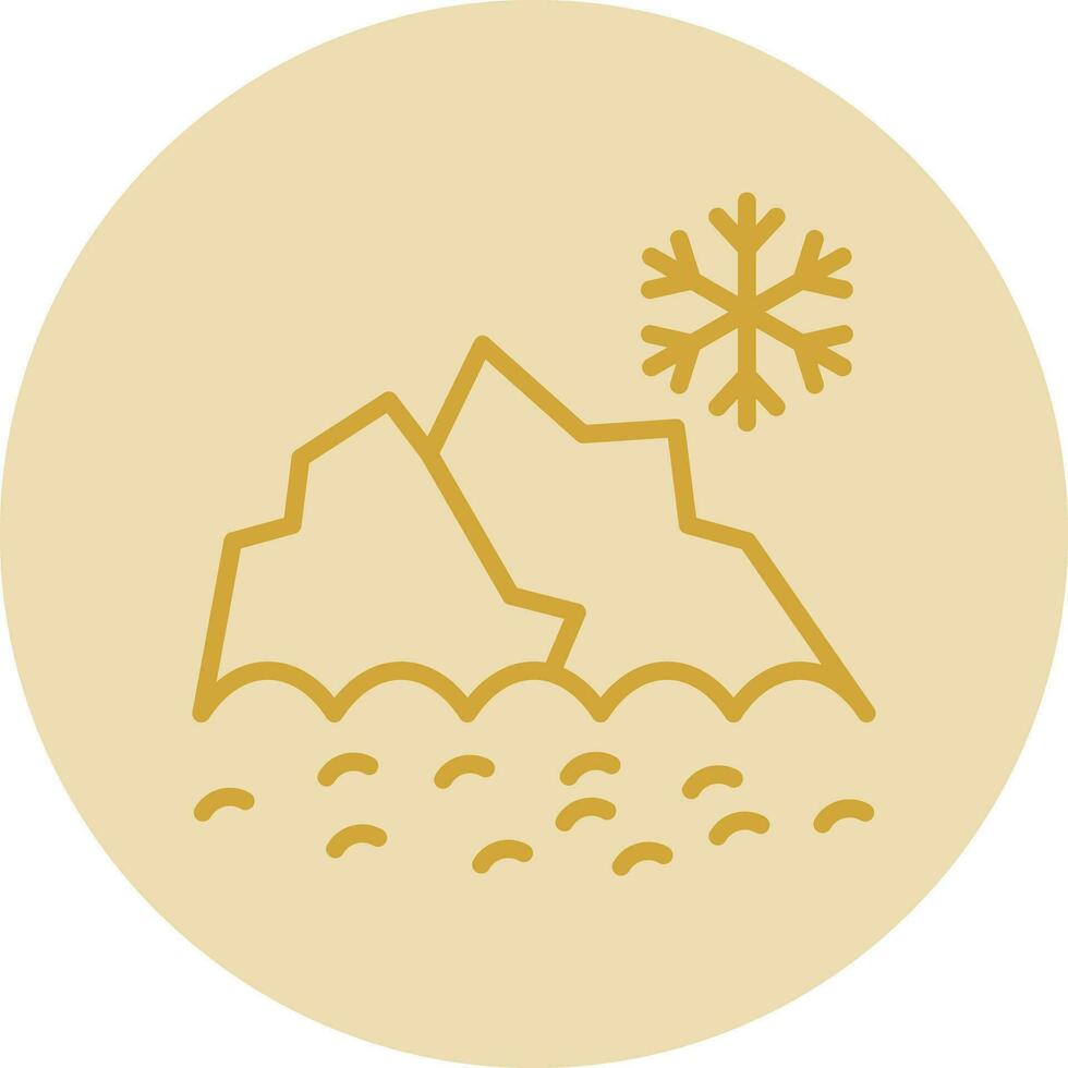 Nevado montaña pico vector icono diseño