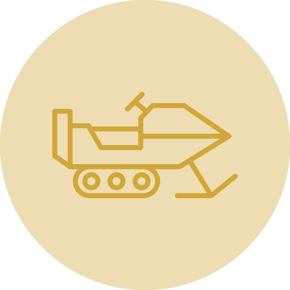 Snowmobile Vector Icon Design