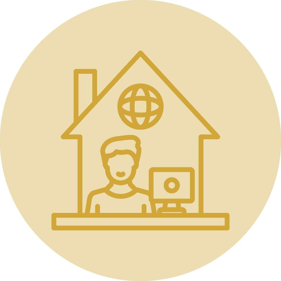 Work From Home Vector Icon Design