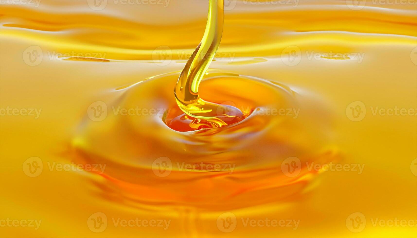 Pouring golden honey texture. Healthy and natural delicious sweets. Flow dripping yellow melted liquid. Food background. AI Generative photo