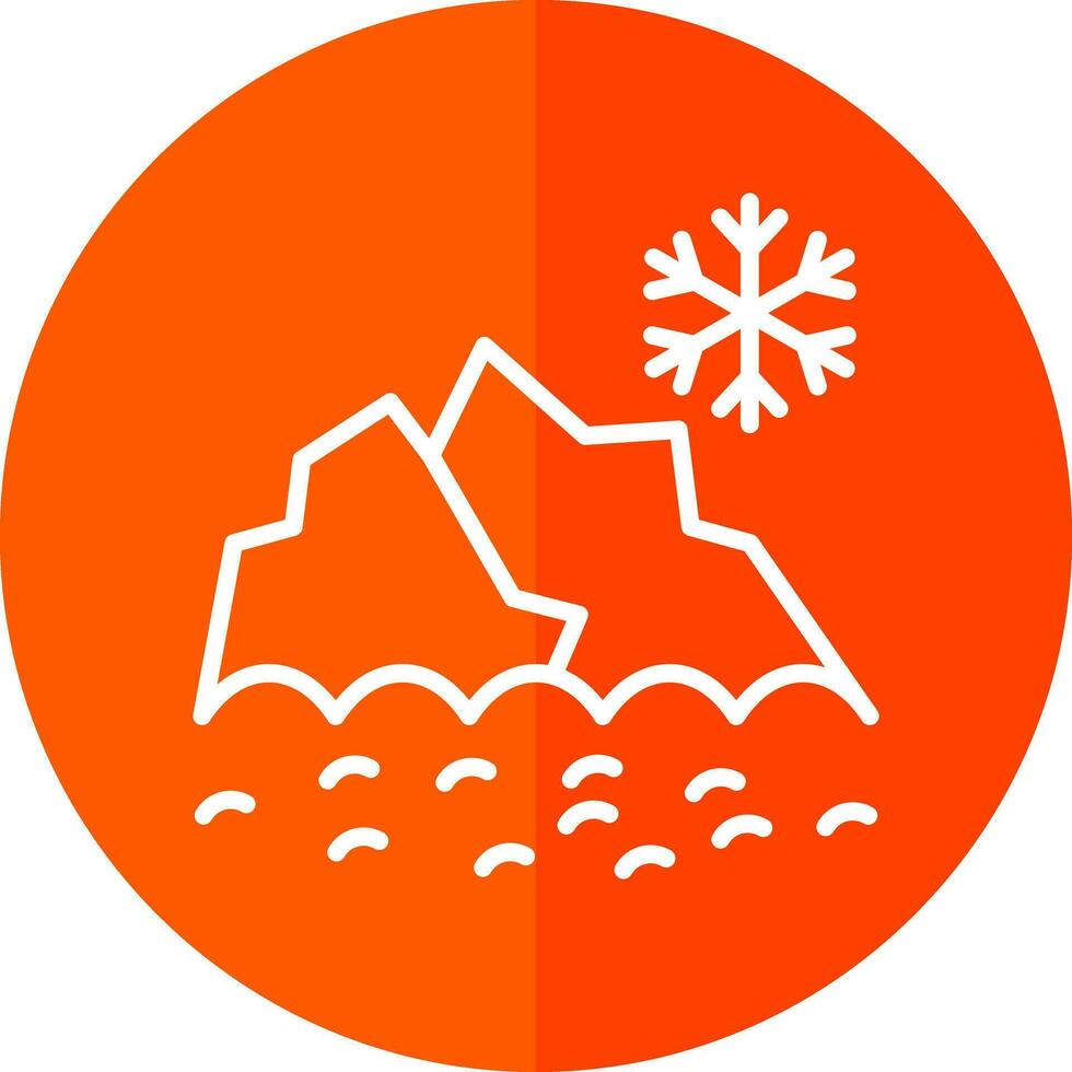 Nevado montaña pico vector icono diseño