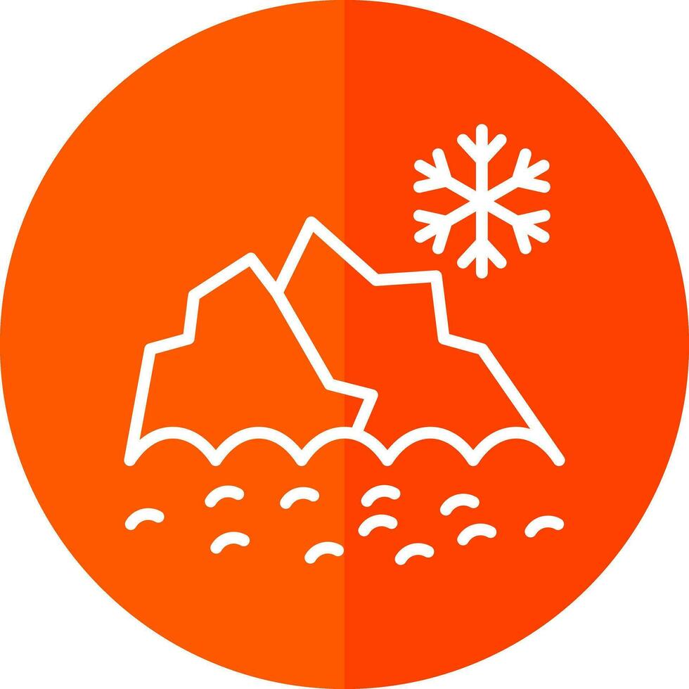 Snowy mountain peak Vector Icon Design