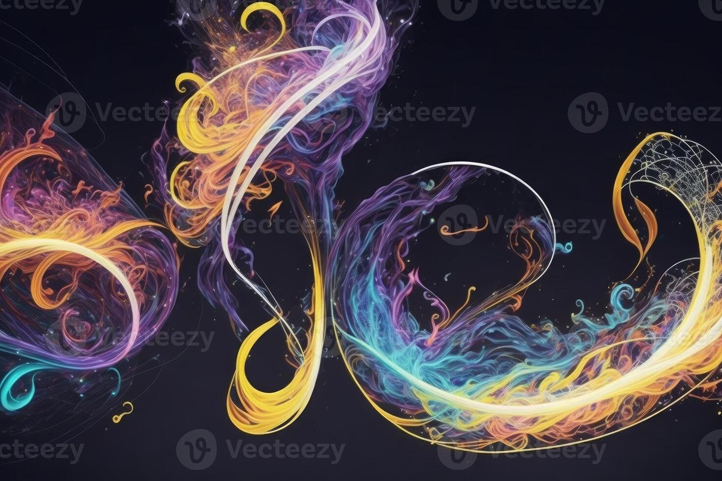 Abstract fractal background illustrating musical rhythm. Magical power melody. photo