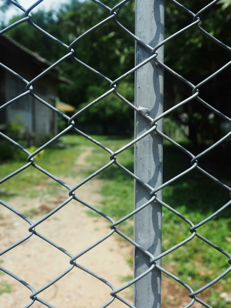 fence iron netting private land protect photo