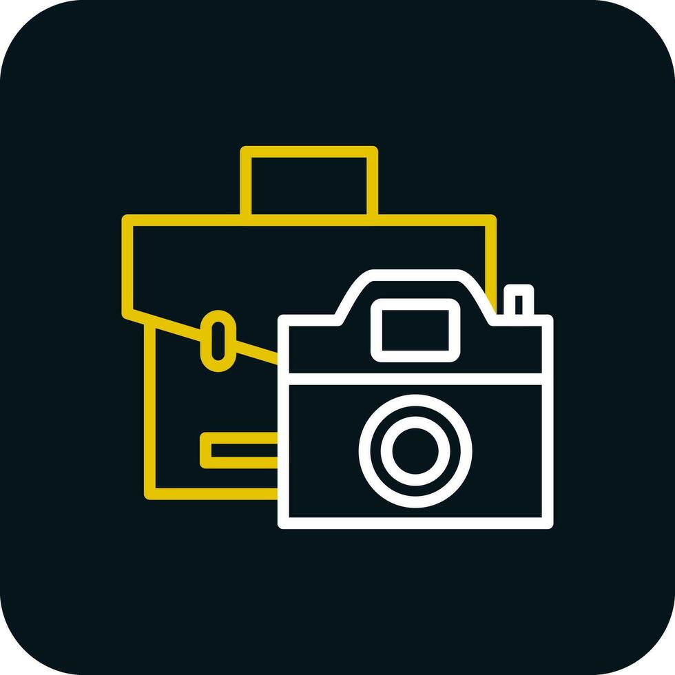 Camera Bag Vector Icon Design