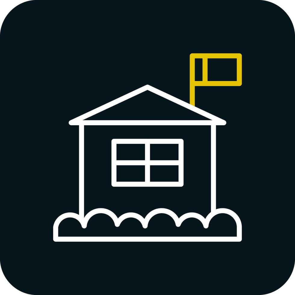 Arctic research station Vector Icon Design