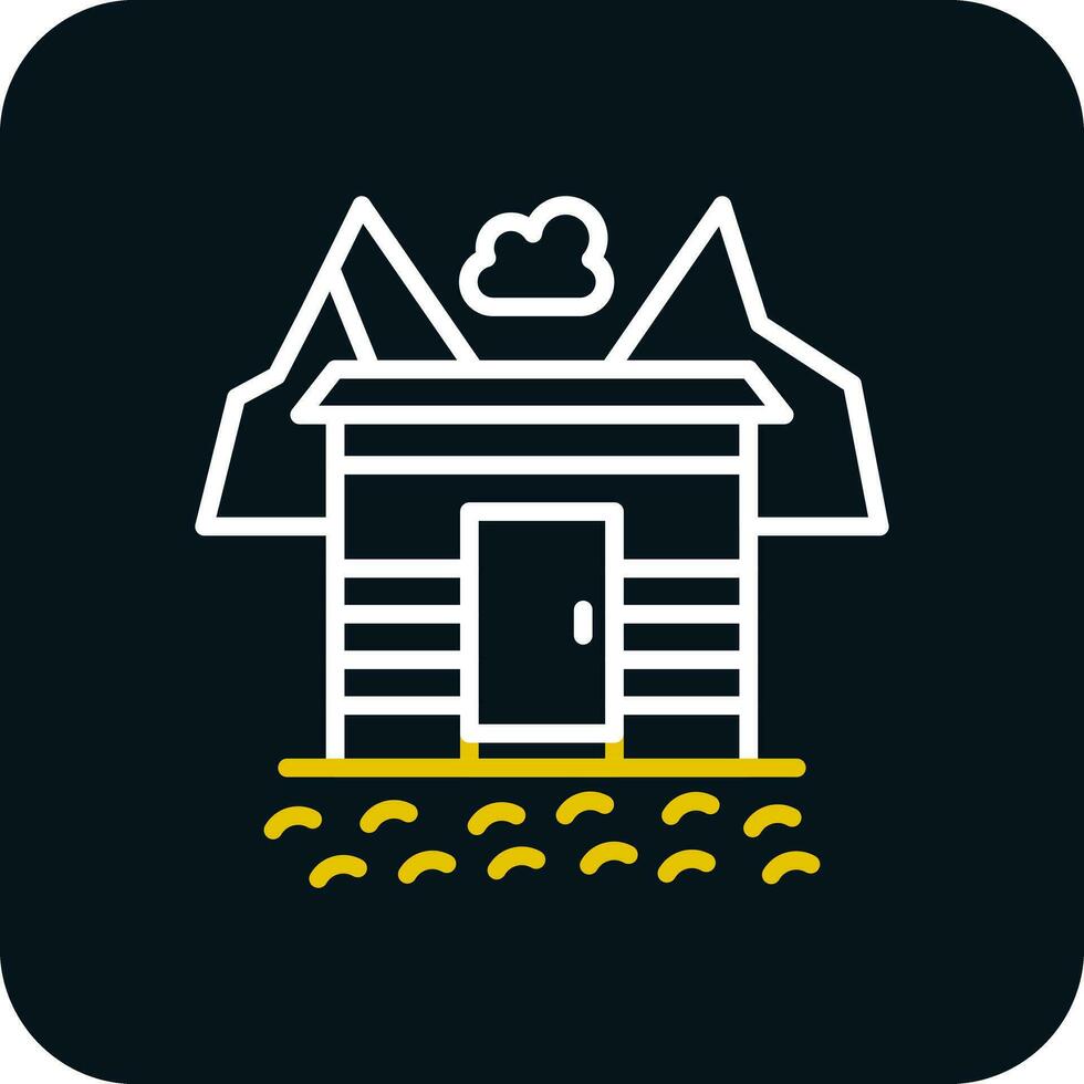 Snow-covered village Vector Icon Design