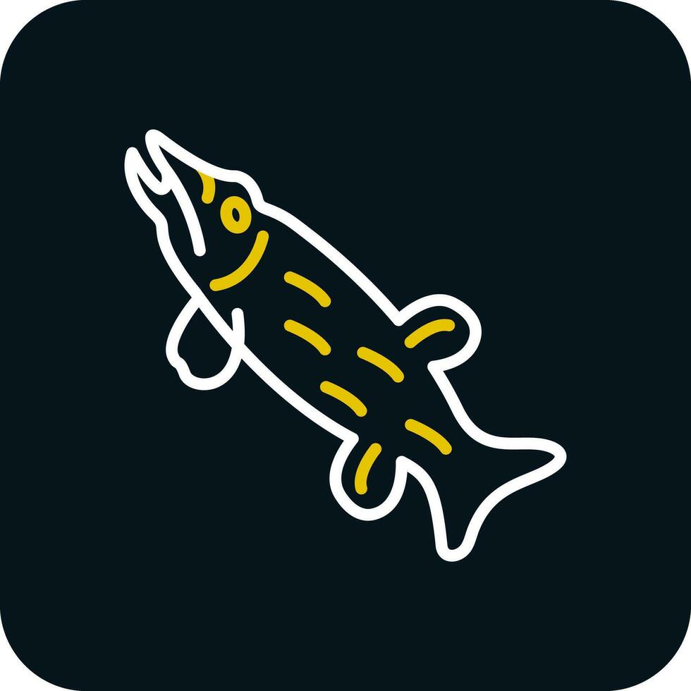 Northern pike Vector Icon Design