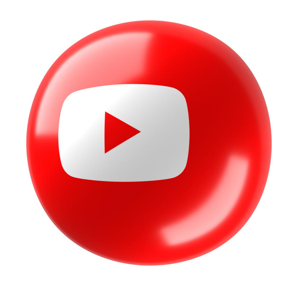 Youtube 3D Logo png