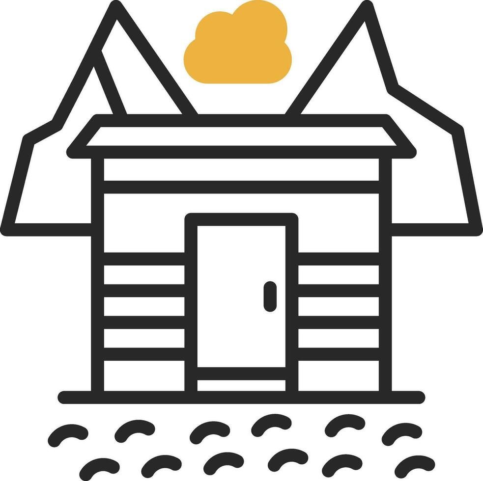 Snow-covered village Vector Icon Design