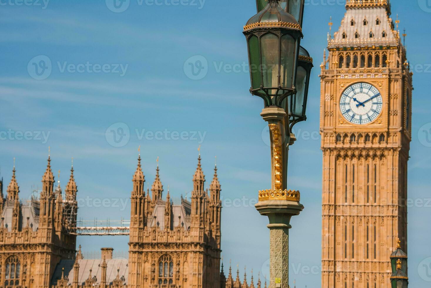 Big Ben and Westminster bridge in London photo