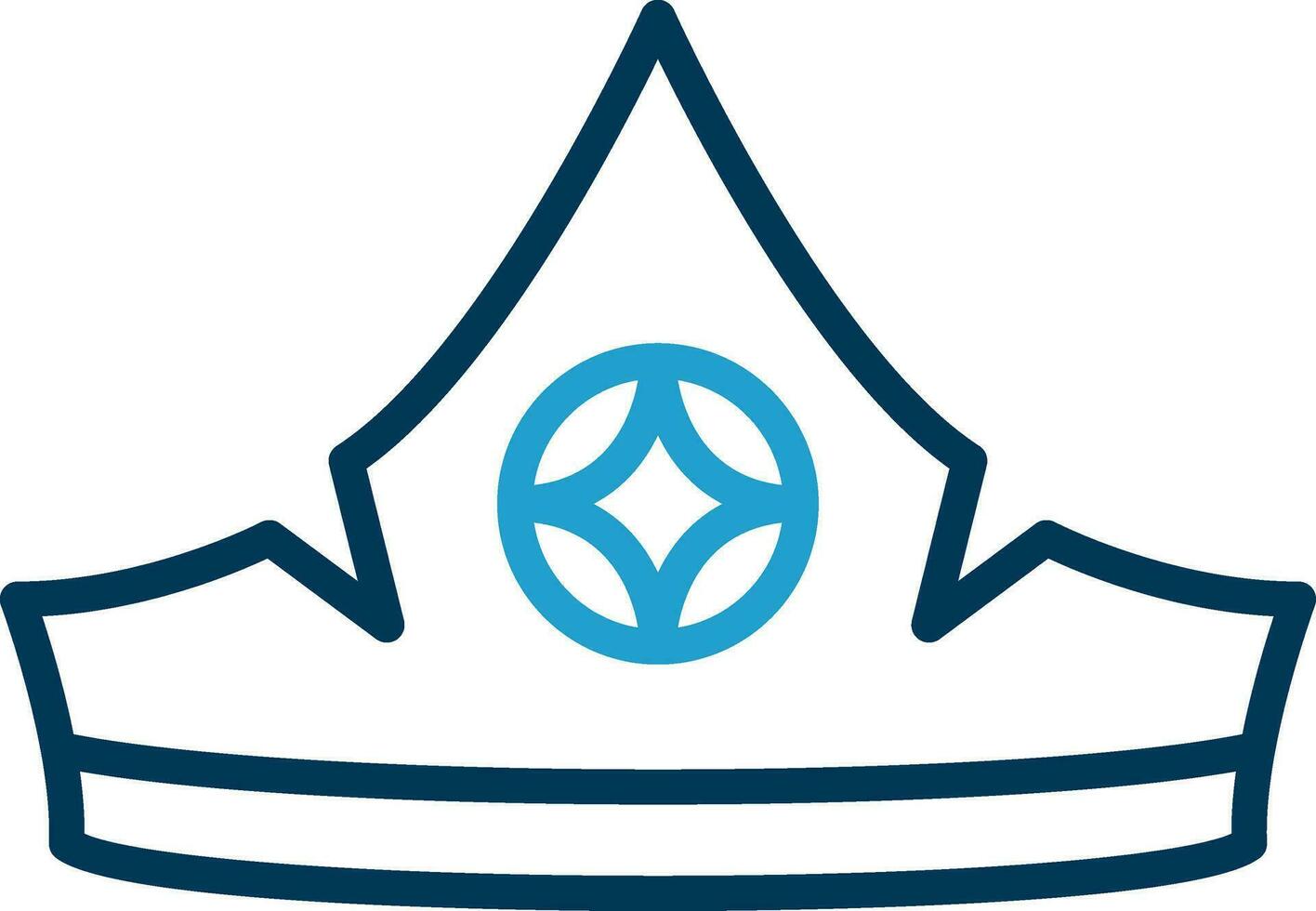 Aurora crown Vector Icon Design