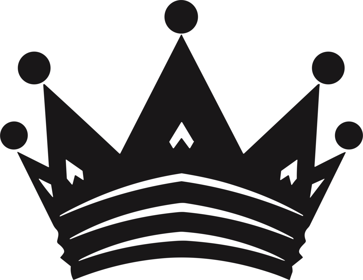 crown in balck and white ai generative png