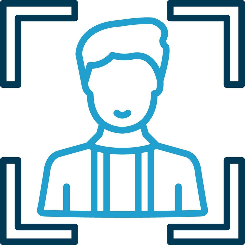 Face Scan Vector Icon Design