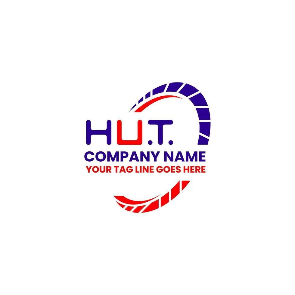 HUT letter logo creative design with vector graphic, HUT simple and modern logo. HUT luxurious alphabet design