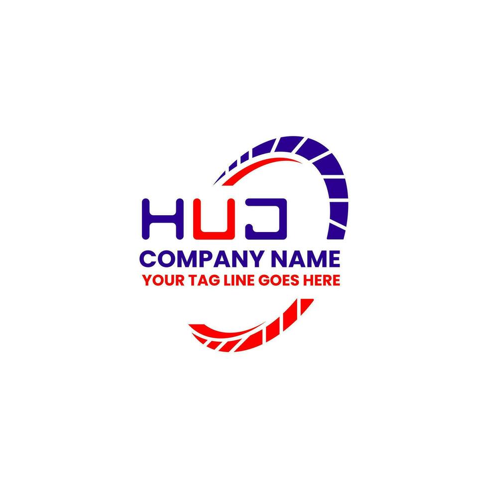 HUJ letter logo creative design with vector graphic, HUJ simple and modern logo. HUJ luxurious alphabet design