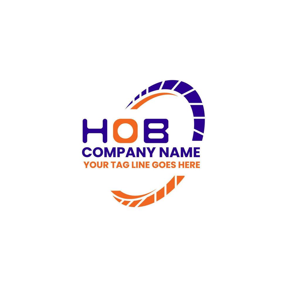 HOB letter logo creative design with vector graphic, HOB simple and modern logo. HOB luxurious alphabet design