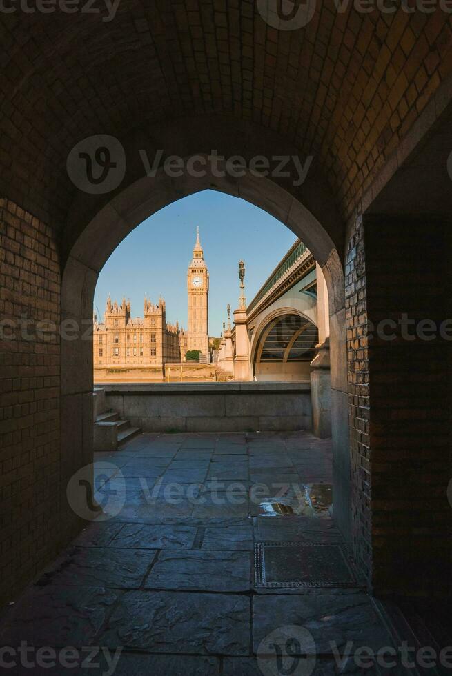 Big Ben and Westminster bridge in London photo
