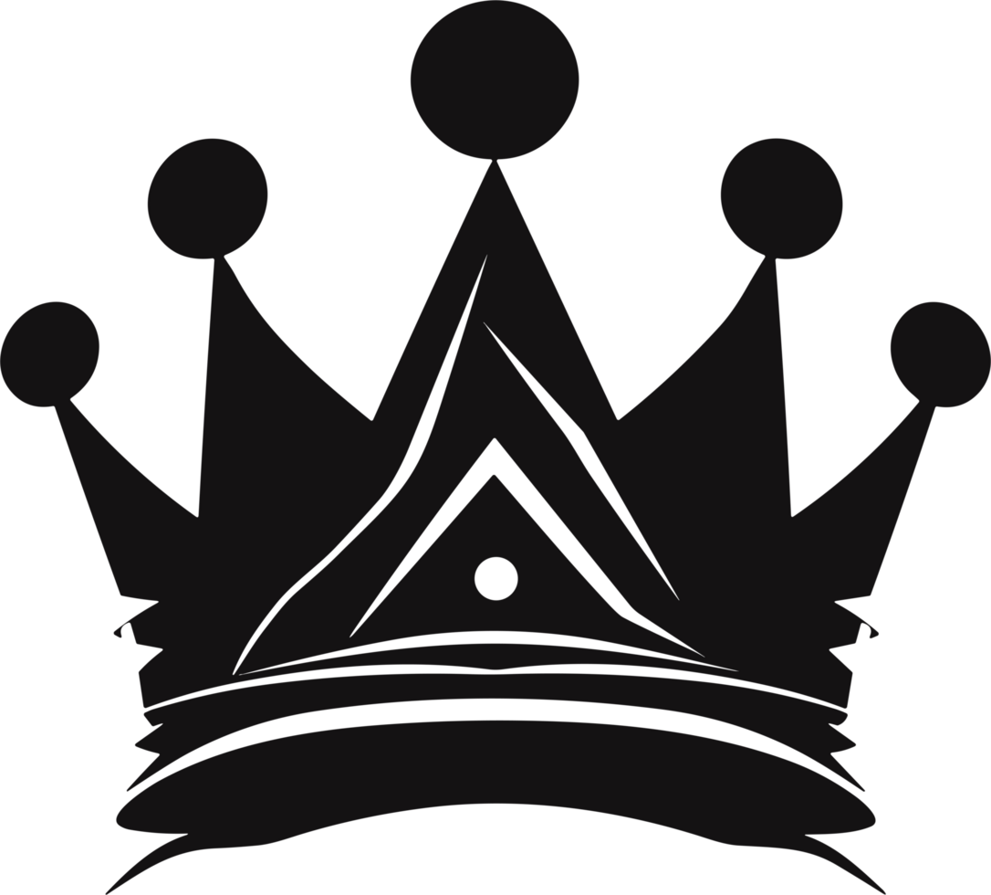 crown in balck and white ai generative png