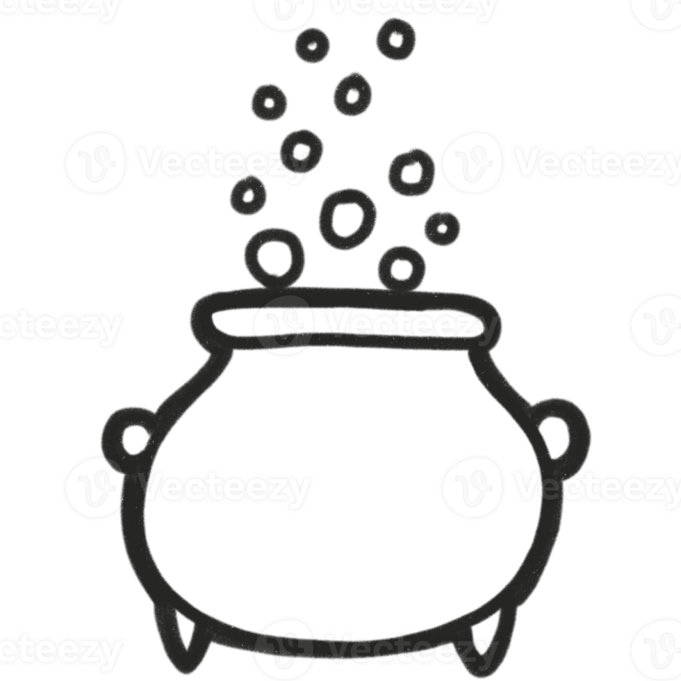 Outline Cute Halloween Elements png