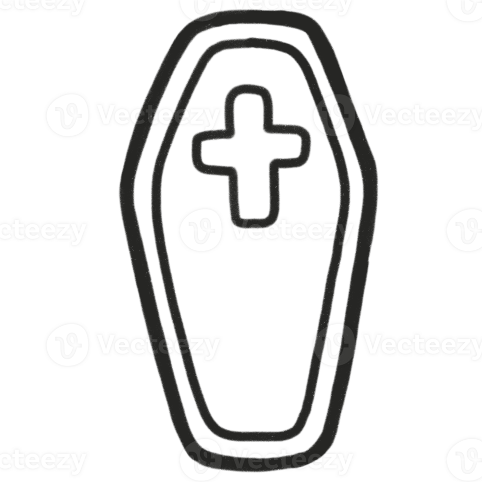 Hand Drawn Outline Cute Halloween Elements png