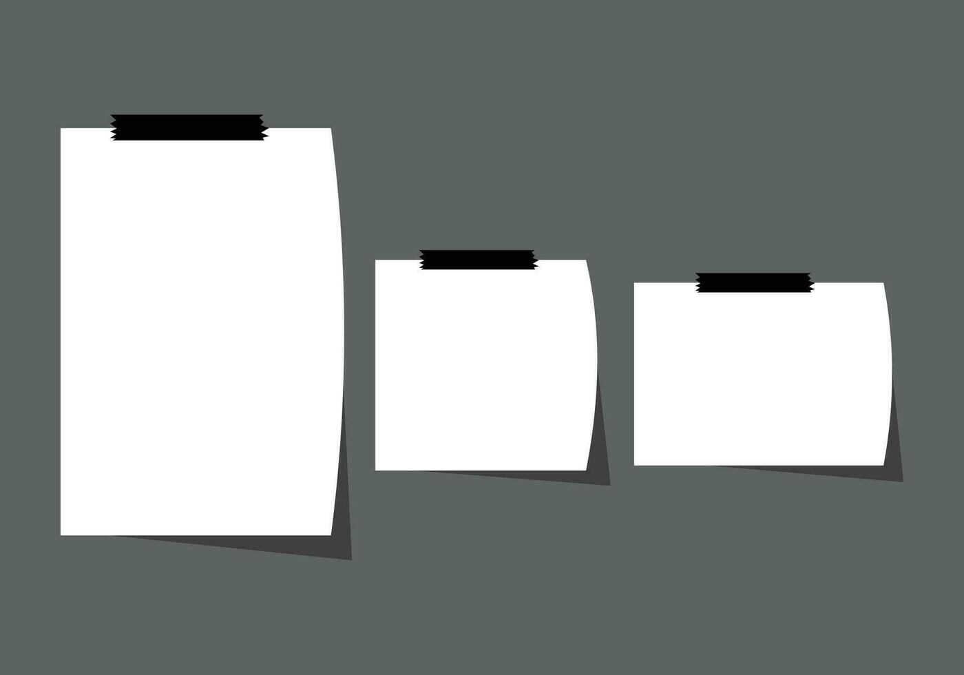 Three Sticky Note Paper Sheets vector