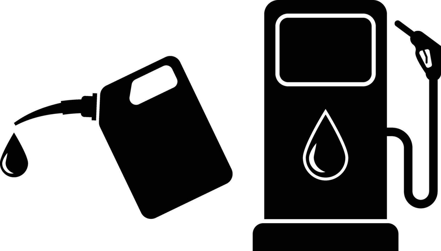 Fuel, Gas, Gasoline Pump and Jerrycan Icon vector