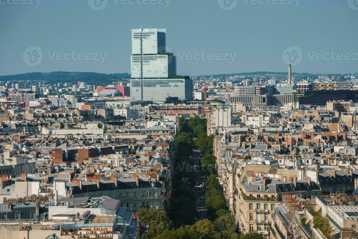 Paris Cityscape View from Eiffel Tower photo