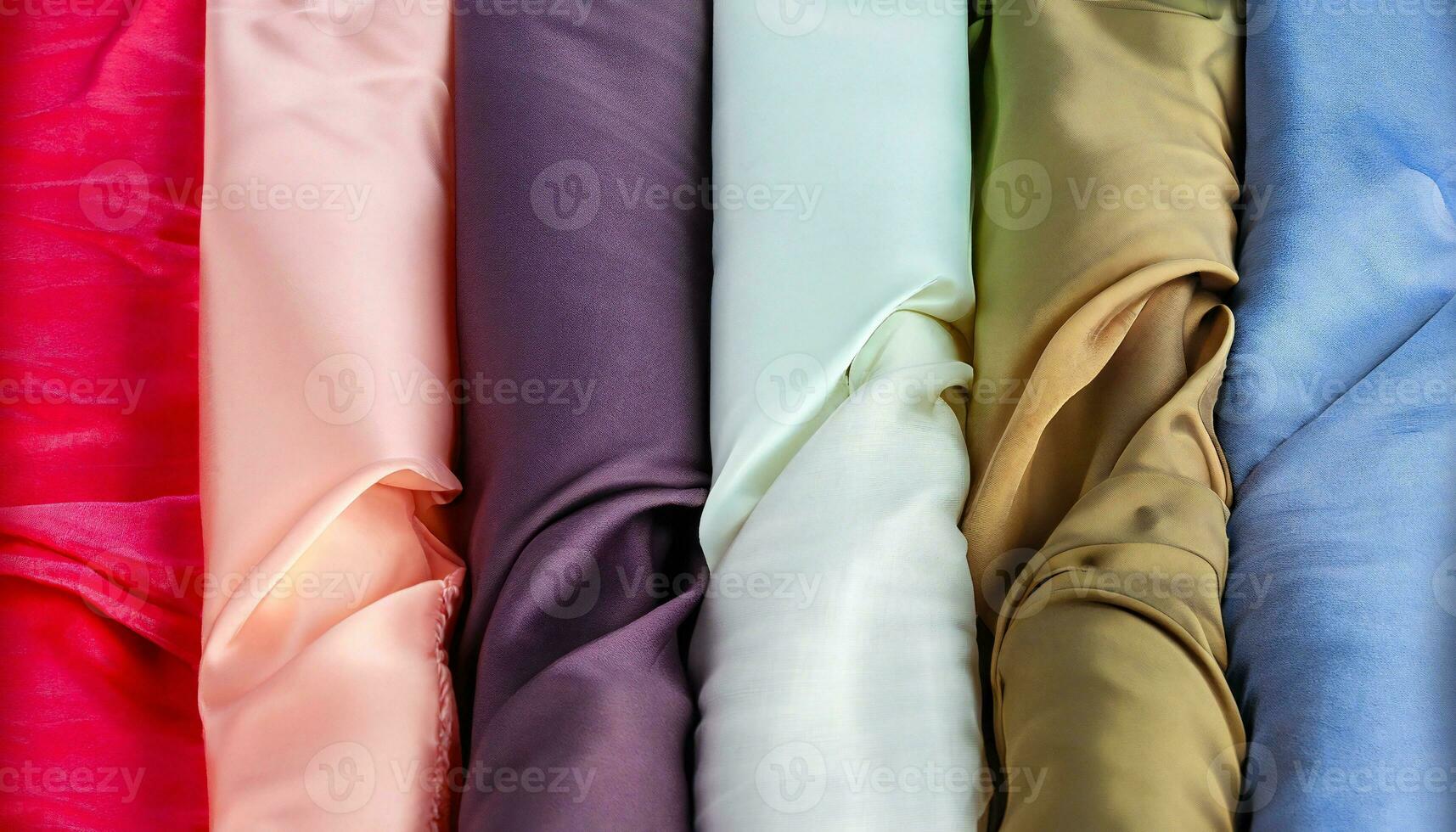 Abstract smooth elegant fabric. Silk texture of soft background. Flowing waves textile. photo