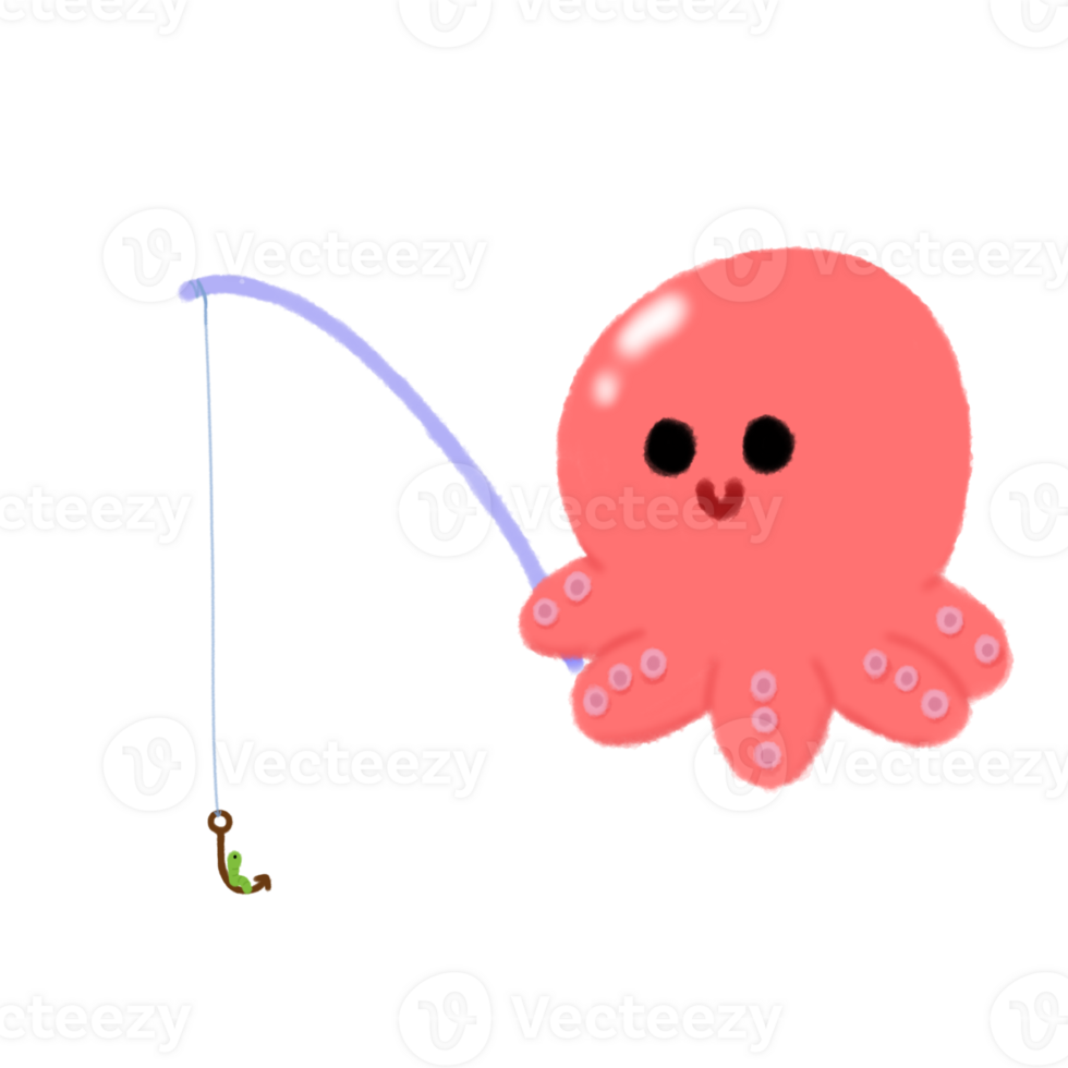 squid fishing cartoon png