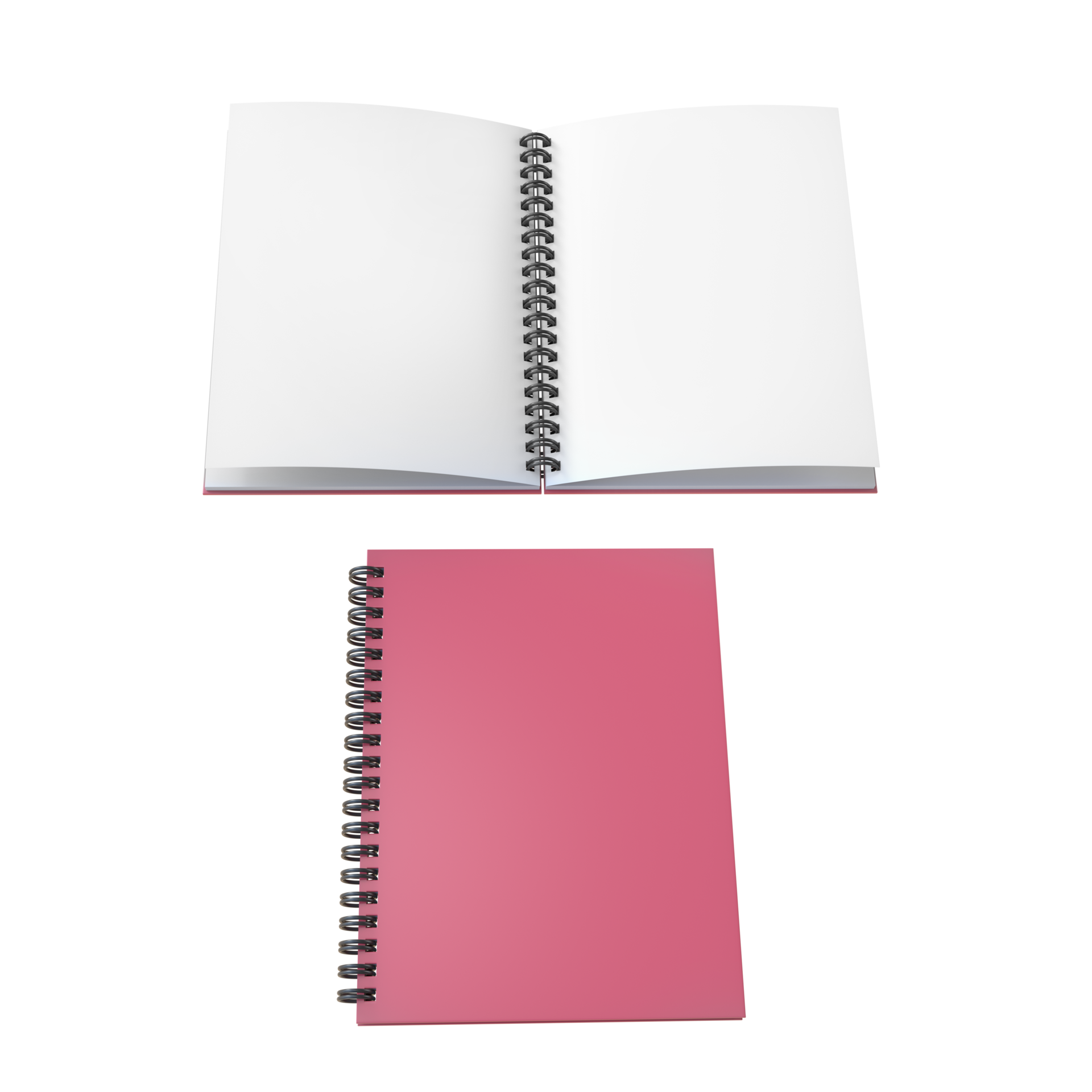3D Rendering Open And Closed Notebook 27226170 PNG