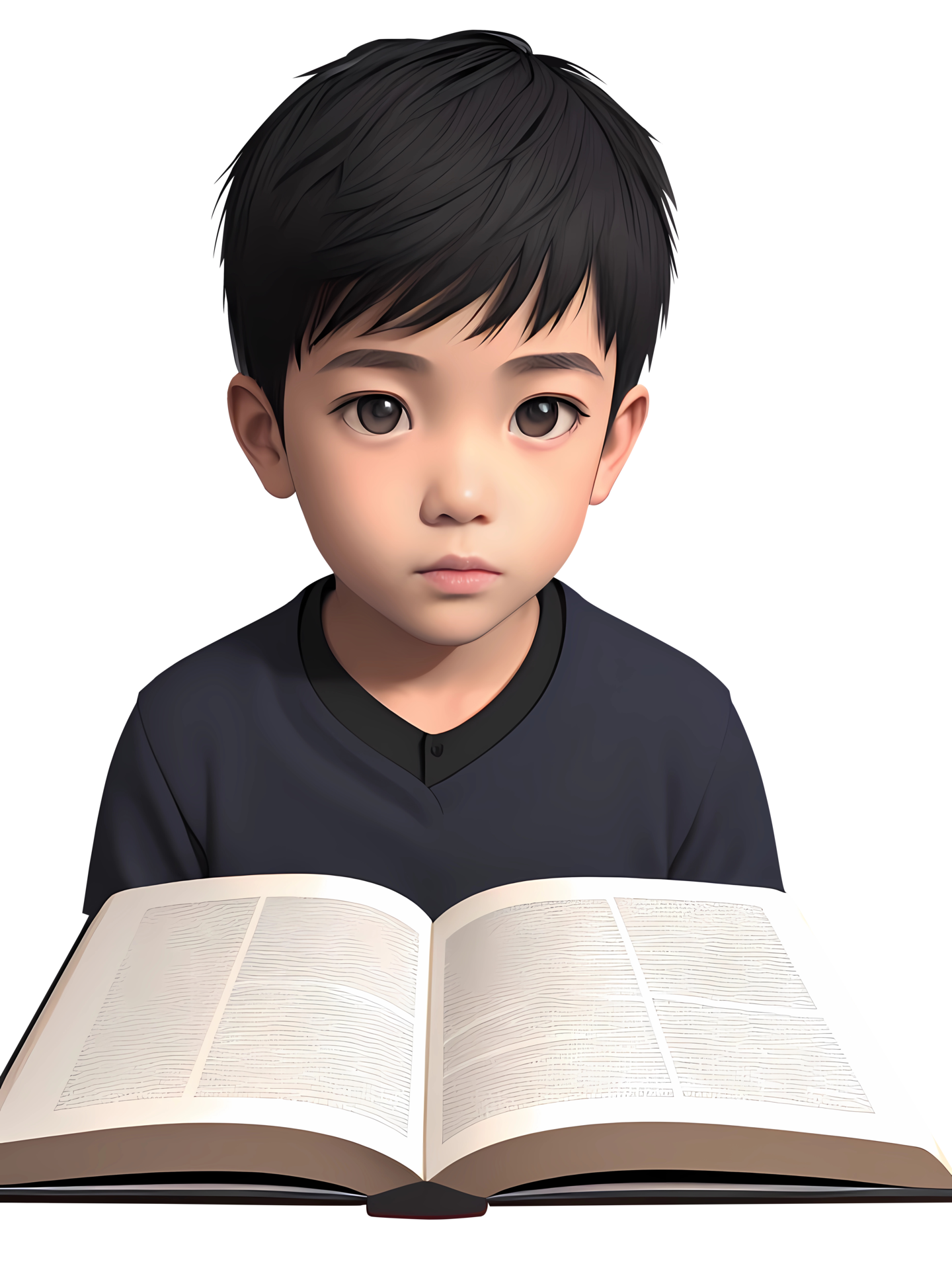 Back To School Little Boy With Open Book 27226191 PNG