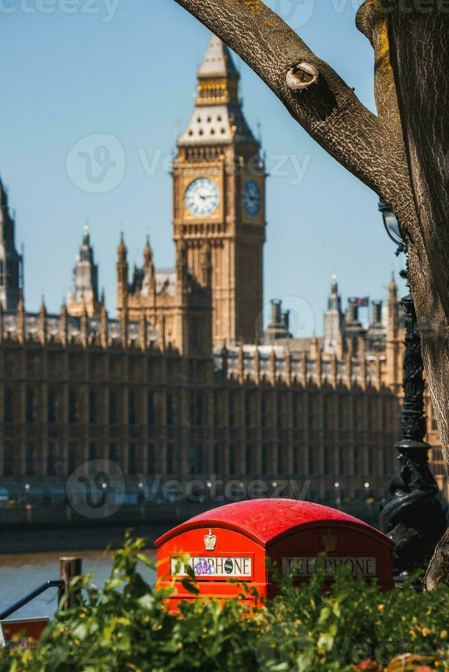 Big Ben and Westminster bridge in London photo