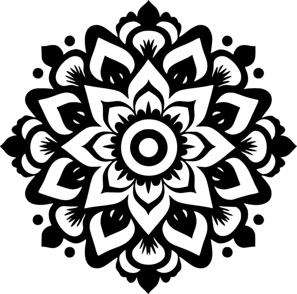 Mandala - Minimalist and Flat Logo - Vector illustration