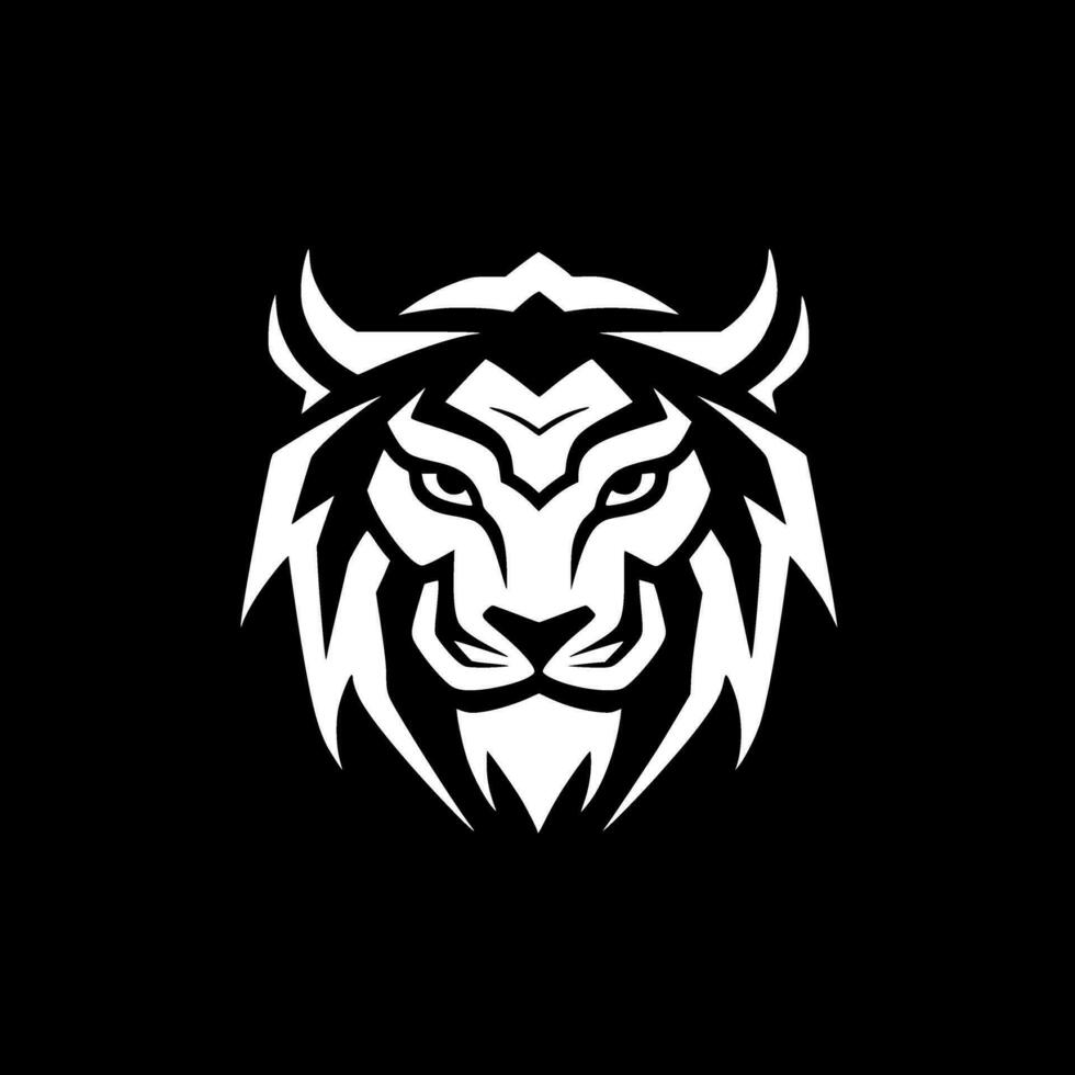 Tigre - minimalista y plano logo - vector ilustración